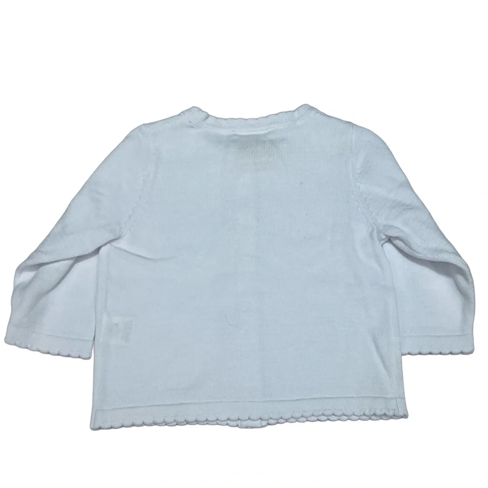 NWT Petit Ami Scallop Edge White Button-Up Cardigan - Picture 2 of 6